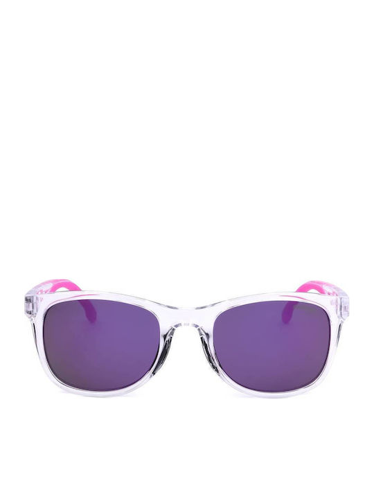 Carrera Men's Sunglasses with Transparent Horn-Rimmed Frame and Grey Lenses 8054/S 900TE