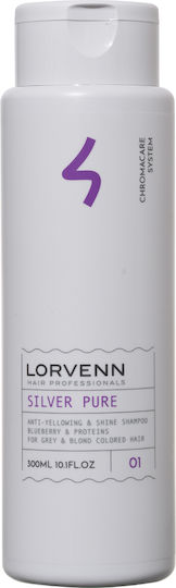 Lorvenn Silver Pure Shampoos Hydration & Shine for All Hair Types 300ml