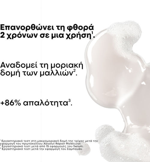L'Oréal Professionnel Absolut Repair Molecular Refill Σαμπουάν Αναδόμησης/Θρέψης για Ταλαιπωρημένα Μαλλιά 500ml