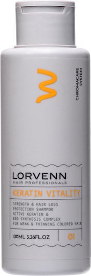Lorvenn Keratin Vitality Σαμπουάν κατά της Τριχόπτωσης για Όλους τους Τύπους Μαλλιών 100ml