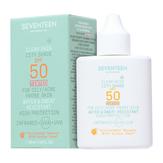 Seventeen City Shade Слънцезащитен Крем За Лице SPF50 С Цвят 35ml