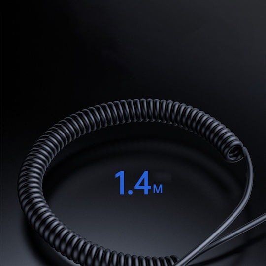 Bluetooth Audio Cable Usb To 3.5mm Jack Hands-free 1.4m Nylon Yesido Black