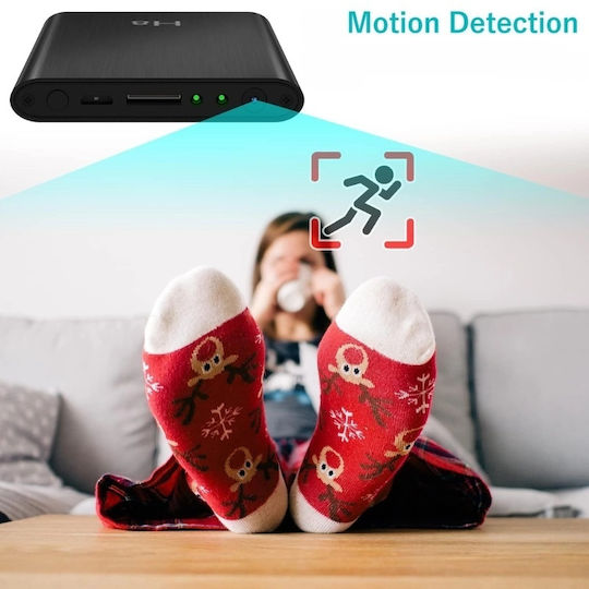 Cameră Ascunsă Baterie Externă Iuni H8 Full HD 64GB 5000mAh Wi-Fi Viziune Nocturnă Detectare Mișcare