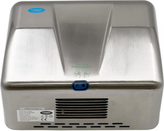 Limpio Handtrockner Rostfrei mit Sensor in Grau Farbe 1.3kW HD83SATINAT
