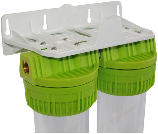 Double Central Water Filtration System Water Filter 10" Acqua Brevetti 3 Pieces 1" Flow