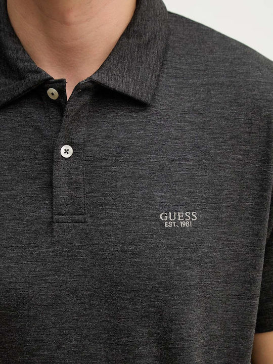 Short Sleeve Grey Polo Blouse