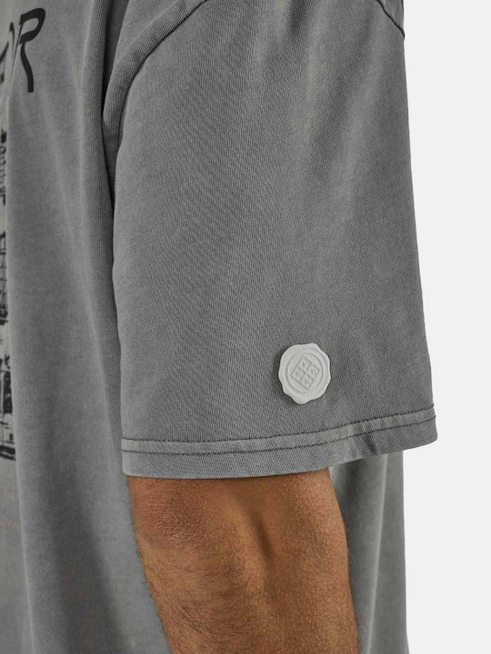 Herrenblusen Kurzarm T-Shirts Grau