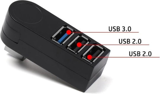 Hub USB Hb3 3.0 Viteză Mare 1 Port USB 3.0 2 Porturi USB 2.0 Conexiune USB 3.0 Viteză Mare Compact