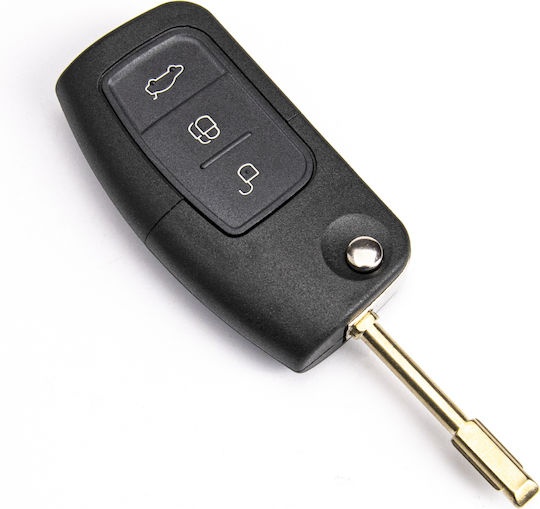 Car Key Shell with Fo21 Blade with 3 Buttons for Ford