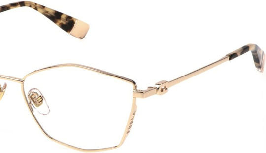 Furla Γυναικείος Μεταλλικός Σκελετός Γυαλιών Cat Eye Χρυσός VFU770 0300