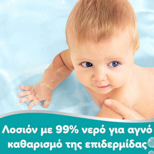 Pampers 99% Wasser Baby-Feuchttücher mit 99% Wasser, Duftfrei, Alkoholfrei & Parabene frei 60 Stück