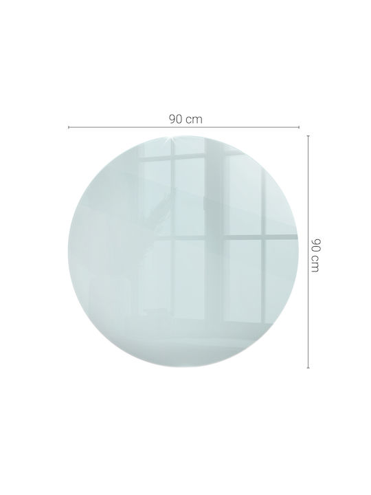 Tulup Round Transparent Glass Table Surface 100x70cm 010010820140100000000