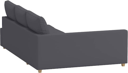 Elastic Cover Corner Sofa Dark Gray