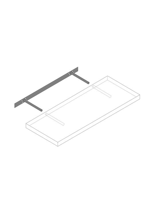 White Wall Shelf 90x23x3.8cm