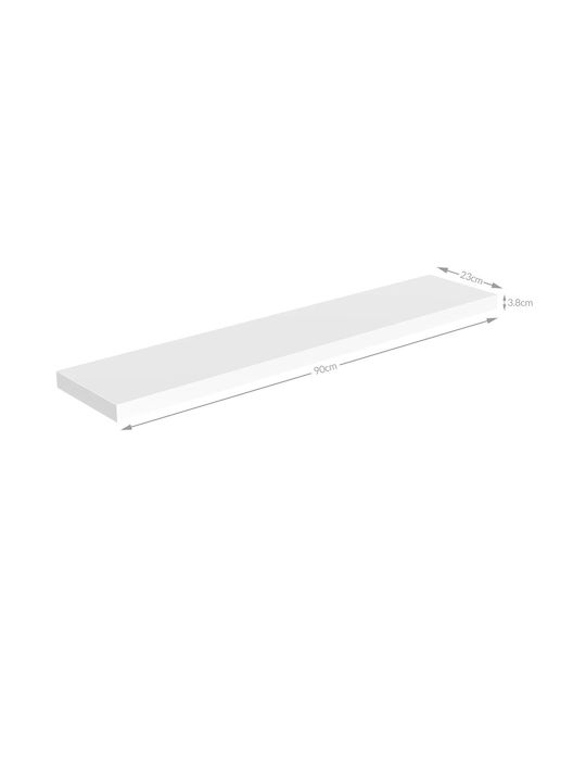 White Wall Shelf 90x23x3.8cm