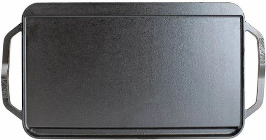 Lodge Non-Stick Double Sided Baking Plate with Cast Iron Flat & Grill Surface 49.5cm x 25.4cm