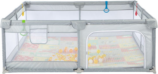 Babypark Mit Matratze Grau 200x180cm BJY02-1_180x200_Grau