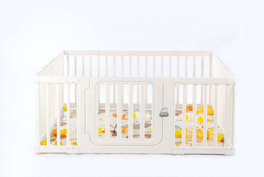 Park with Mattress White 120x120cm