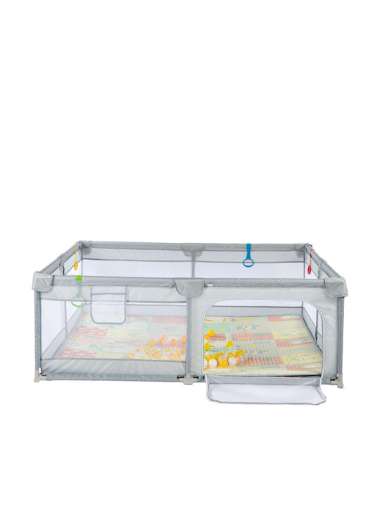 Parc cu Saltea Gri 200x180cm