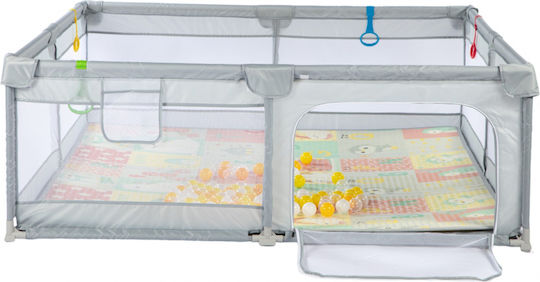 Babypark Mit Matratze Grau 200x180cm BJY02-1_180x200_Grau