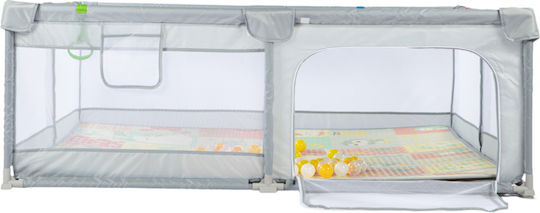 Babypark Mit Matratze Grau 200x180cm BJY02-1_180x200_Grau