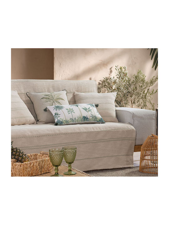 Nef-Nef Homeware Bleeze Four-Seater Sofa Throw 180x350cm Natural/Mint