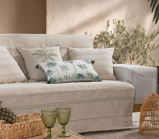 Nef-Nef Homeware Bleeze Ριχτάρι Τετραθέσιου Καναπέ 180x350εκ. Natural/mint