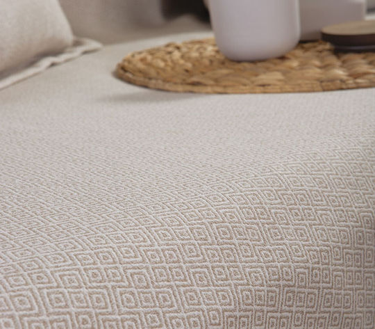 Nef-Nef Homeware Loen Фотьойл Throw Жакард 170x180см Бежова