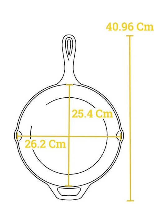 Lodge Cast Iron Pan with Lid with Non-Stick Coating 26cm