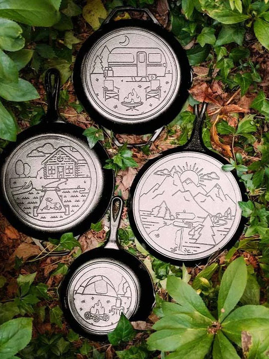 Lodge Wanderlust Series Double Cast Iron Pan with Lid with Ceramic Coating 26cm