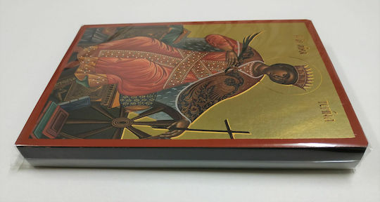 Saint Catherine The Great Martyr Of Alexandria Enthroned Flat Icon Category Paper Tal No 1 Dimension 14.0cm X 20.0cm Icon Wood Mdf S&k Byzantine Icons
