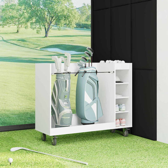 vidaXL Flurmöbel & Aufbewahrung mit Kleiderschrank Weiß Länge 120cm Breite 45cm Höhe 98cm