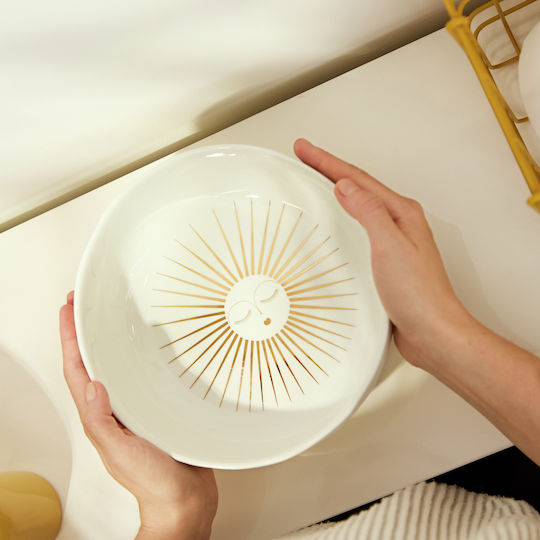 Raeder Round Serving Bowl Made of Porcelain White with a Diameter of 20cm