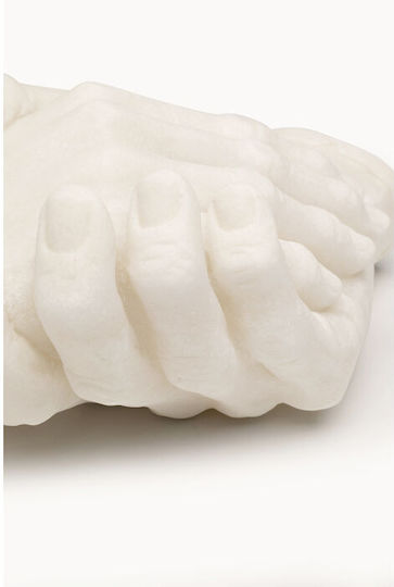 Decor Pentru Masă Shake Hands Marmură Albă 25*13*9cm