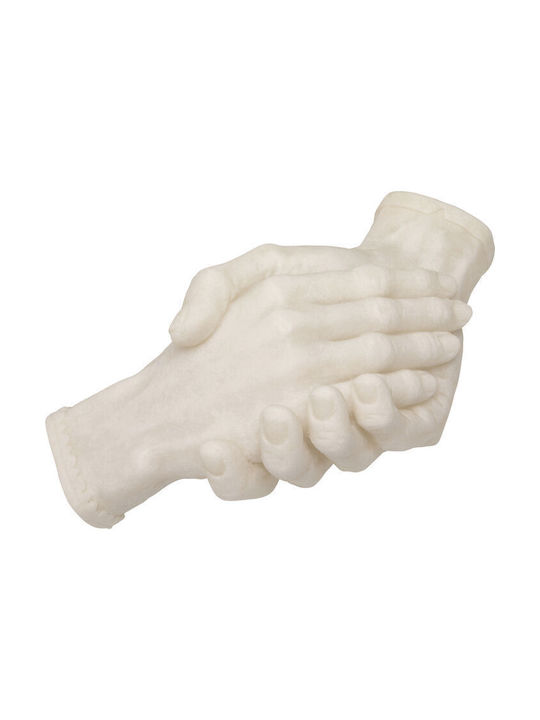 Kare Design Διακοσmetiko Επιτραπέζιο Shake Hands Μάρμαρο Λευκό 25×13×9cm