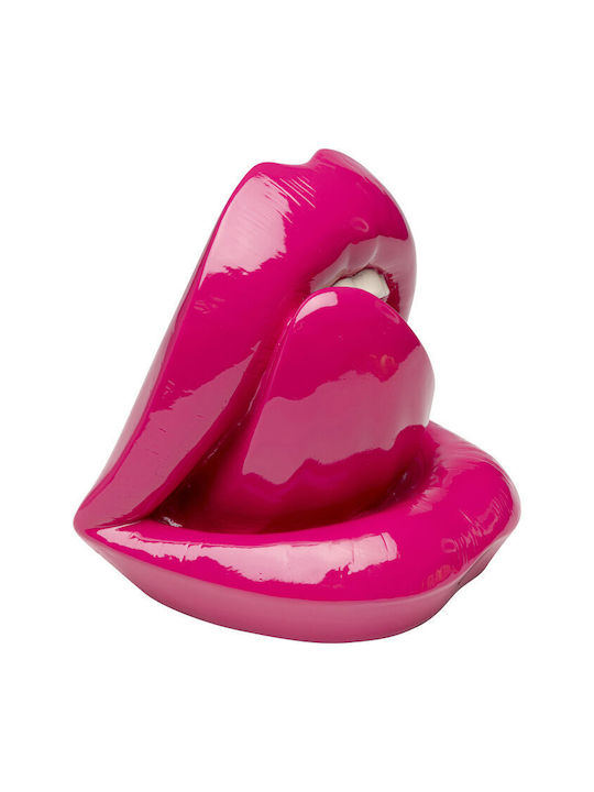 Decorative Tabletop Hot Lips Ceramic Pink 25.5*20*23cm