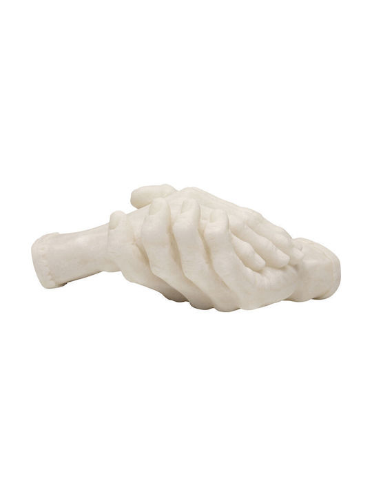 Kare Design Διακοσmetiko Επιτραπέζιο Shake Hands Μάρμαρο Λευκό 25×13×9cm