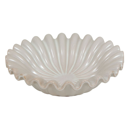 A-s Dekorative Schale Keramik Ecru 25x25x7cm