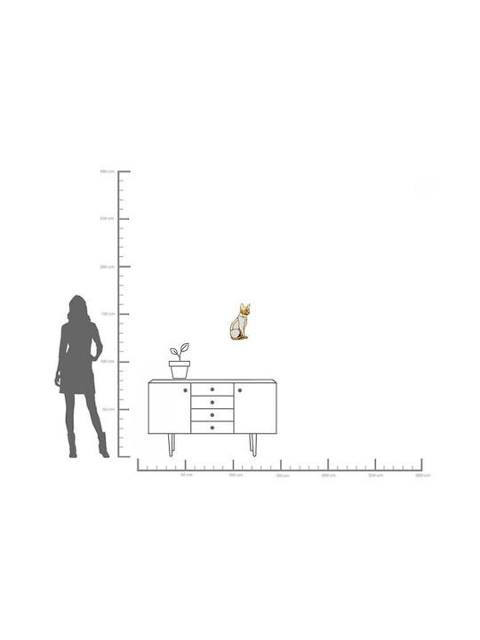 Kare Design Cat Καθρέπτης Τοίχου με Χρυσό Πλαστικό Πλαίσιο 38x24cm