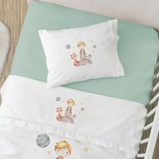 Borea Set Little Prince Lenjerie De Patut Bebe Alb 120x160cm Borea Set Little Prince Lenjerie De Patut Bebe Alb 120x160cm