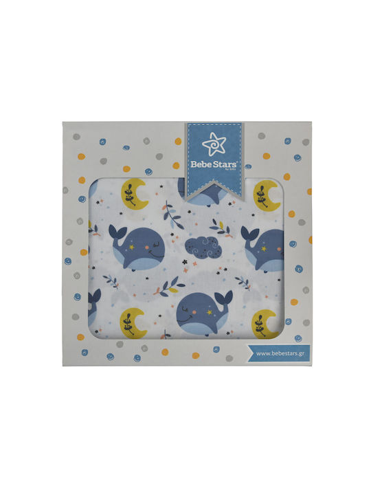 Bebe Stars Σετ Whale Μπλε 100x150εκ.