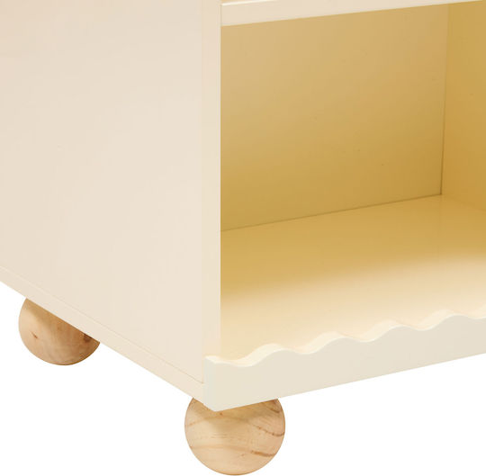 Wooden Beige Bedside Table 40x30x50.5cm