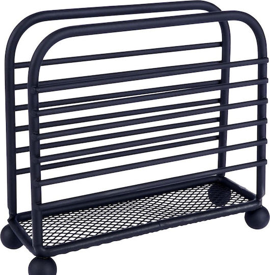 Vilde Metallic Black Napkin Holder 11.5x10x10cm