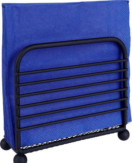 Vilde Metallic Black Napkin Holder 11.5x10x10cm