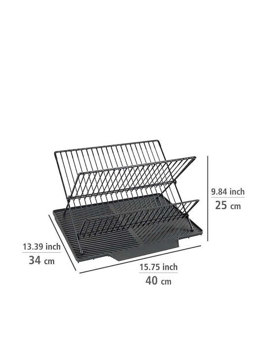 Wenko Στραγγιστήρι Νεροχύτη Inox Γκρι 34x40cm