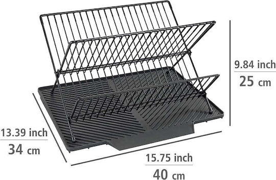 Wenko Στραγγιστήρι Νεροχύτη Inox Γκρι 34x40cm
