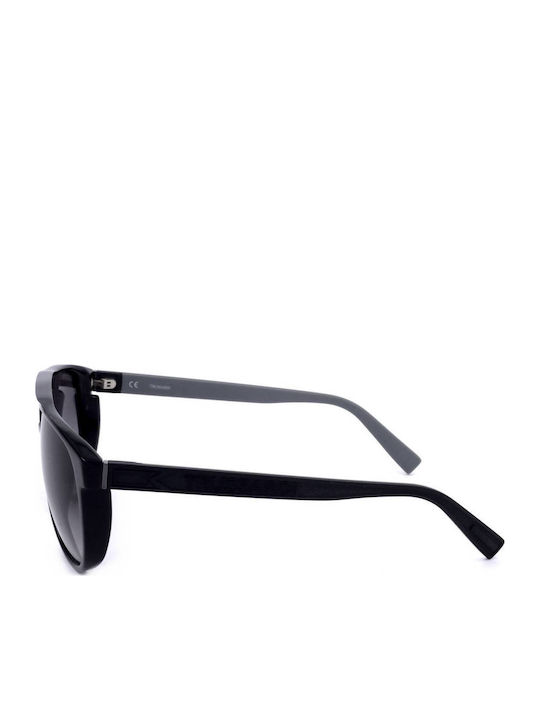 Trussardi Unisex Sunglasses with Black Frame and Grey Lens STR385 0700