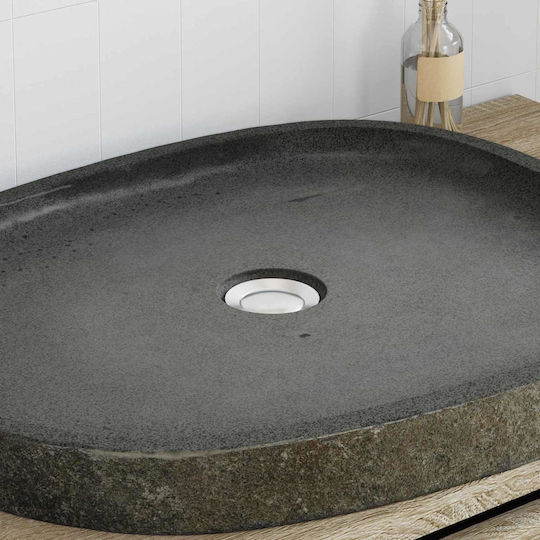 vidaXL Επικαθήμενος Νιπτήρας Πορσελάνης 65x50x6cm Γκρι vidaXL Επικαθήμενος Νιπτήρας Πορσελάνης 65x50x6cm Γκρι