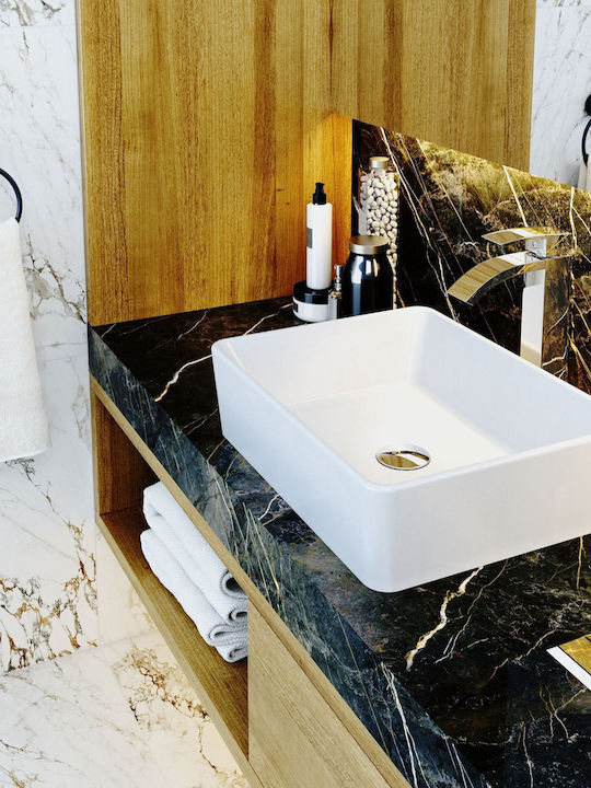 Granitan Tall Silver Sink Mixing Faucet