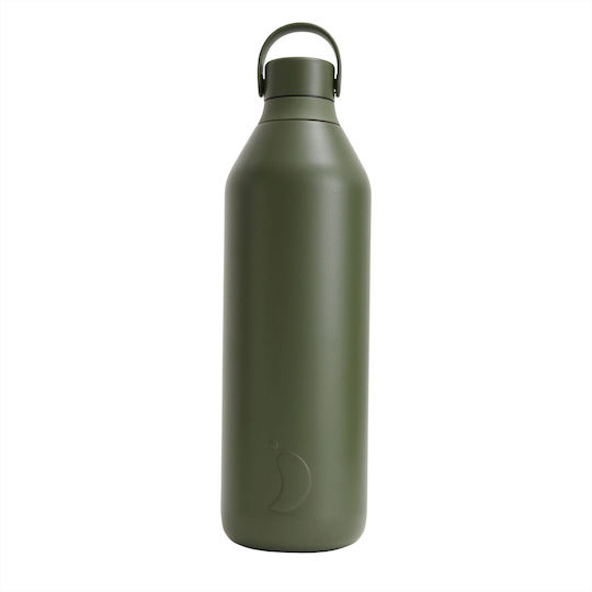 Chilly's Series 3 Μπουκάλι Θερμός Ανοξείδωτο BPA Free 1lt Gargo Green